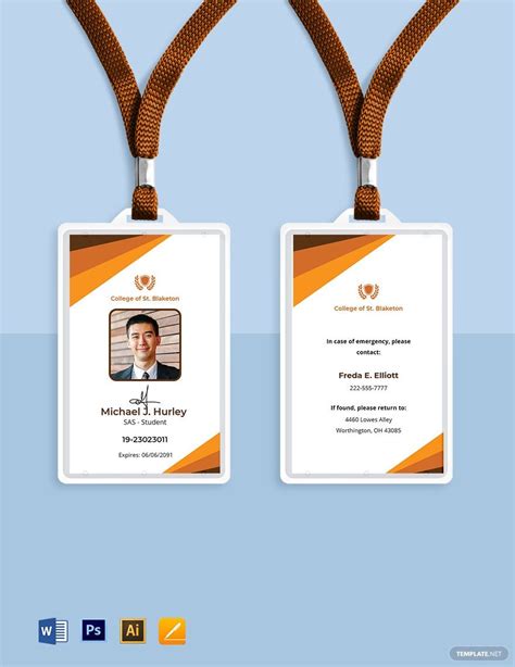 College ID Card Templates in Illustrator, Vector, Image - FREE Download | Template.net