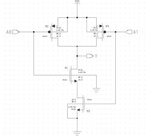 Two input NAND gate schematic. | Download Scientific Diagram