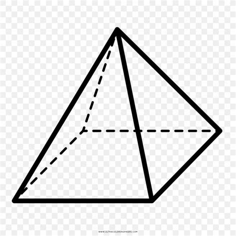 Square Pyramid Geometry Shape Drawing, PNG, 1000x1000px, Pyramid, Area, Base, Black, Black And ...