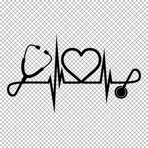 Nurse Svg Heartbeat Svg Ekg Svg Nurse Clip Art Stethoscope Svg | The ...