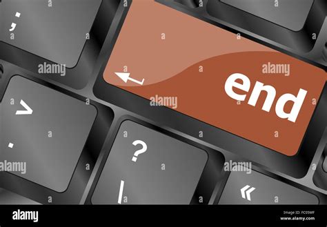 end button on computer pc keyboard key Stock Photo - Alamy