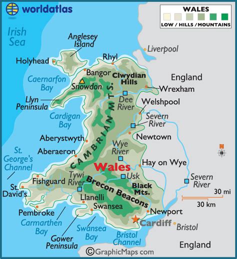 Wales Map - Wales