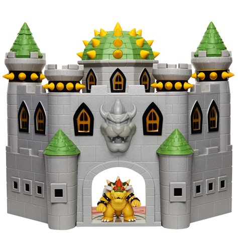 Super Mario 400204 Nintendo Bowser's Castle Super Mario Deluxe Bowser's Castle Playset with 2.5 ...