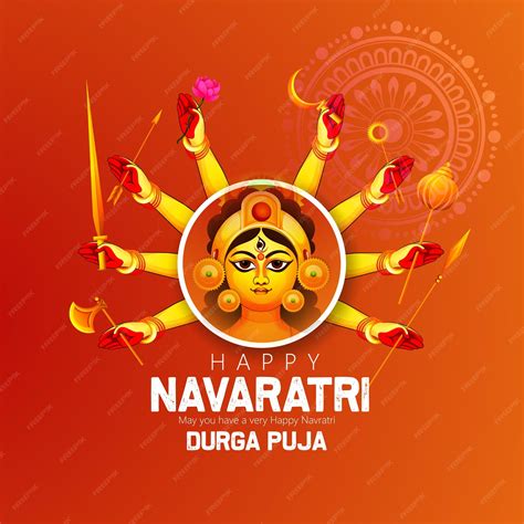 Premium Vector | Shubh navratri, durga puja, innovative abstract or poster for happy navratri ...