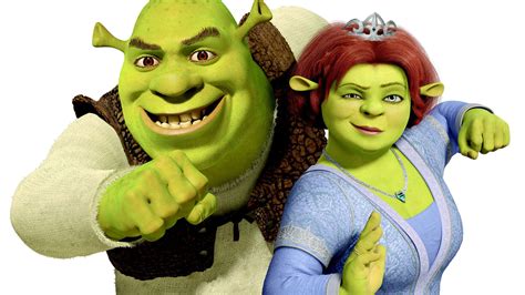 Shrek And Princess Fiona In White Background HD Shrek Wallpapers | HD Wallpapers | ID #84763