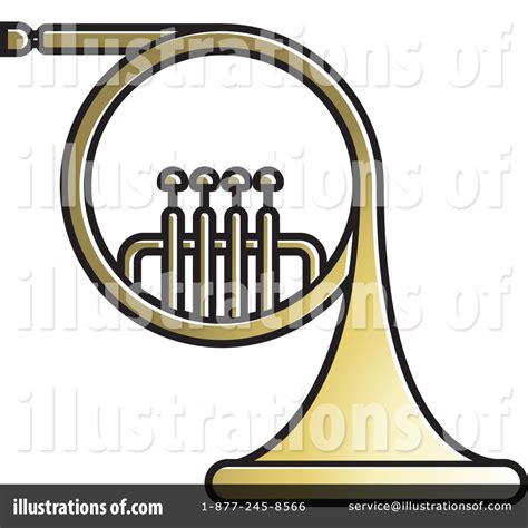 French Horn Clipart #1233854 - Illustration by Lal Perera