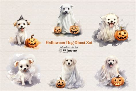 Adorable Halloween Dog Ghost PNG Graphic by Momixzaa · Creative Fabrica