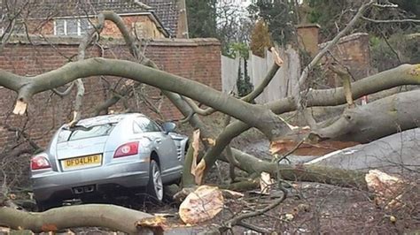 UK storm: Damage across counties in the East - BBC News