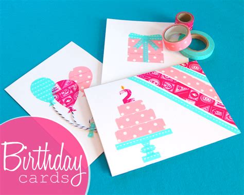 Omiyage Blogs: DIY Washi Tape Birthday Cards