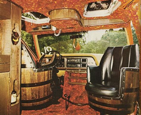 The 70s RV Whiskey Barrel Seats | Custom van interior, Custom vans, Van interior