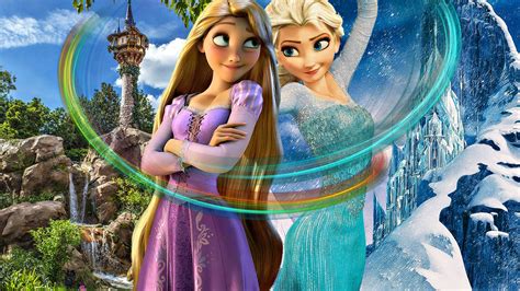 Rapunzel And Elsa - muIans Fan Art (39399982) - Fanpop