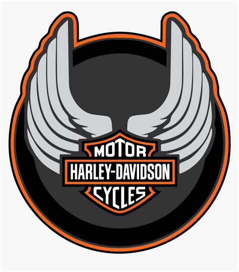 Harley Davidson Wings Round Logo Vector Decal - Motor Harley Davidson Png, Transparent Png - kindpng