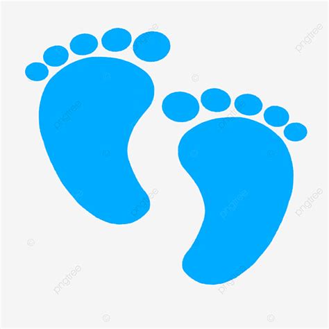 Gambar Klip Seni Jejak Kaki Sky Blue Baby, Baby Footprints Clipart ...