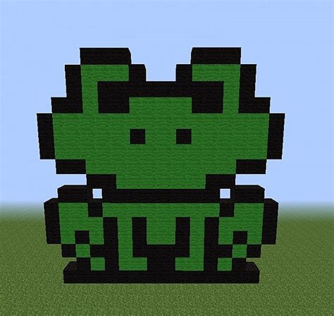 Frog Mario Pixel Art Minecraft Map