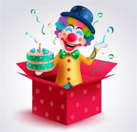 Premium Vector | Clown character vector design. birthday buffoon ...