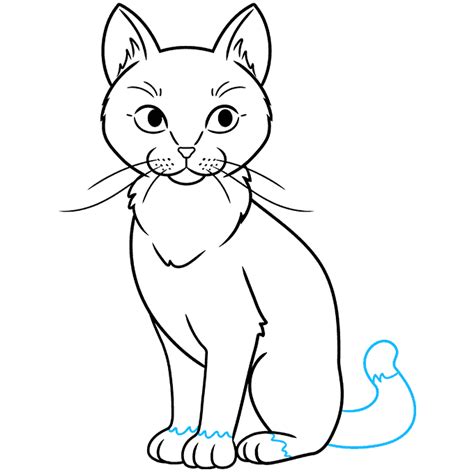 How to Draw a Sitting Cat - Really Easy Drawing Tutorial