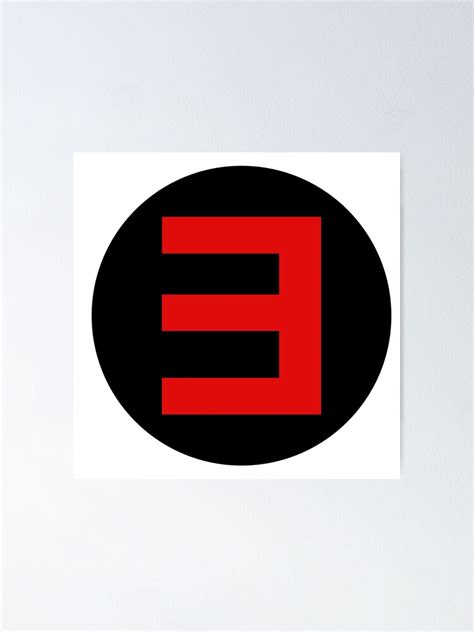 "Eminem E Logo black & Red" Poster for Sale by vikyky | Redbubble