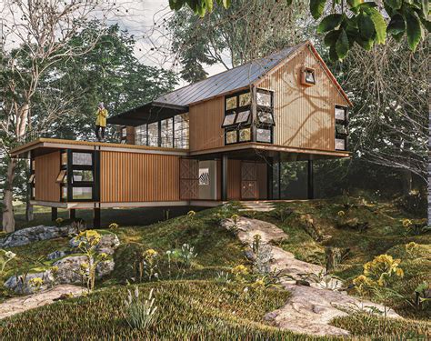 Beautiful forest cottage on Behance