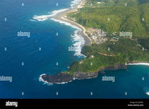 Aerial of Tutuila Island in American Samoa, South Pacific Stock Photo ...