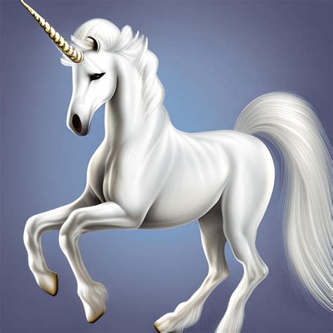 Whimsical White Unicorn Horse · Creative Fabrica