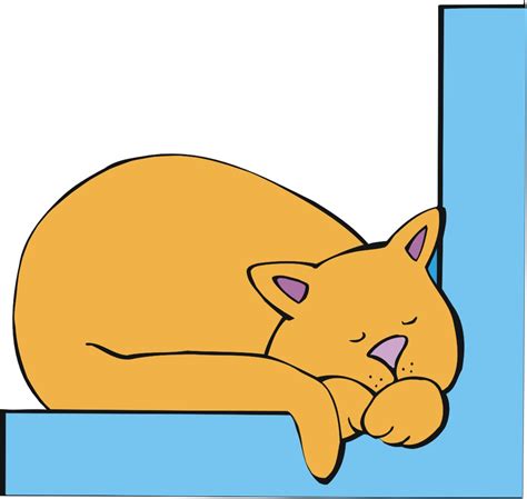 Sleeping Cat Cartoon - ClipArt Best