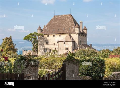 Yvoire, France - castle Stock Photo - Alamy