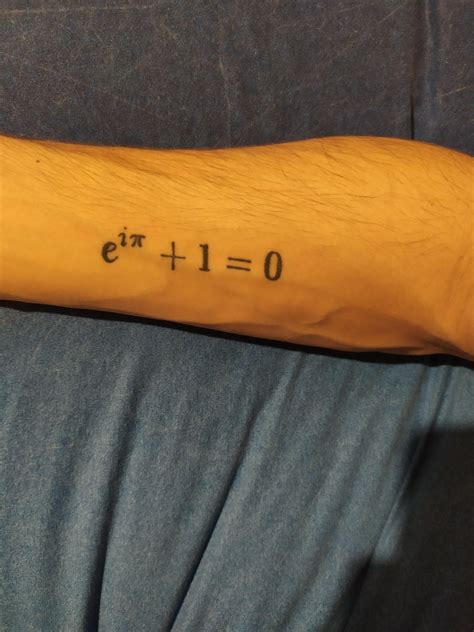 Euler Identity the most beautiful mathematical formula | Science tattoo, Tattoos, Prison tattoos