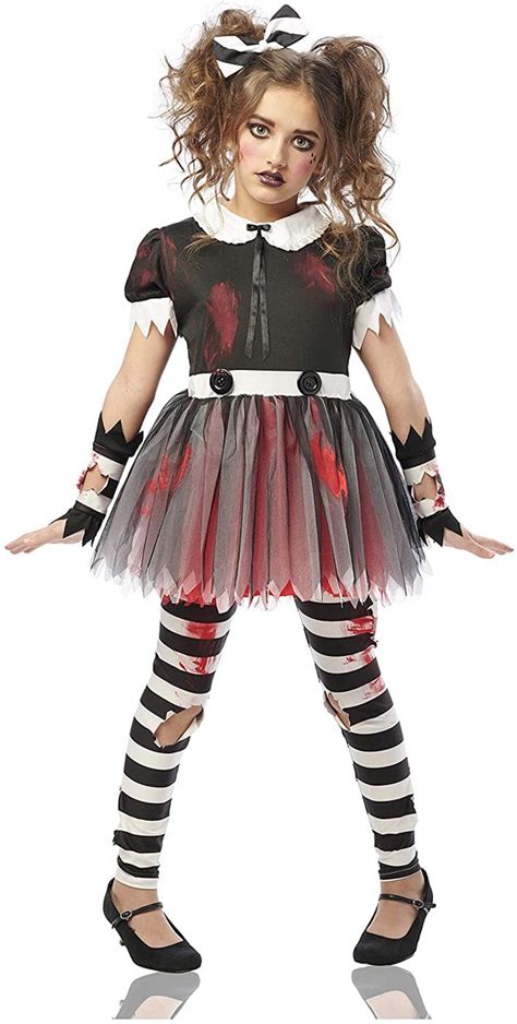 Dreadful Doll Girls Child Scary Porcelain Puppet Halloween Costume-M - Walmart.com