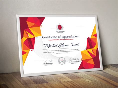 Modern Certificate Sample - Graphic Prime | Graphic Design Templates