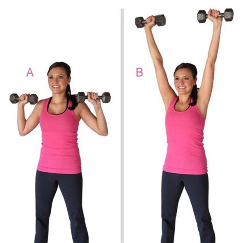 Dumbbell shoulder press by Adele A. - Exercise How-to - Skimble