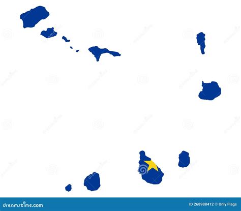 Cape Verde Flag on Map on Transparent Background Stock Illustration - Illustration of land ...