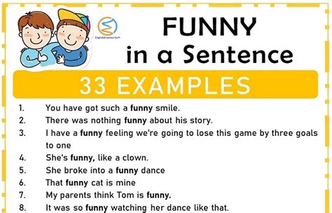 Funny in a Sentence (33 Examples) - EnglishGrammarSoft