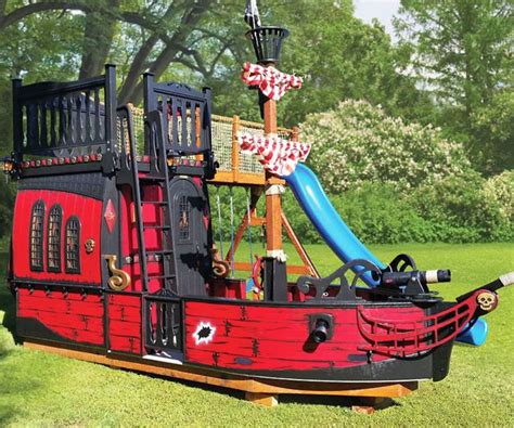 Pirate Ship Playhouse | Play houses, Backyard playset, Pirate ship ...