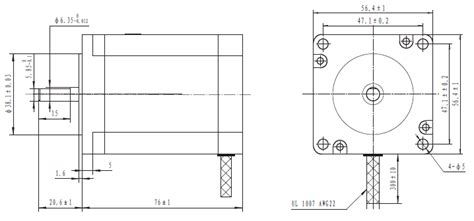 Stepper Motor NEMA 23 with Wire (8.6V 1A/Phase) - X2 Robotics in Canada