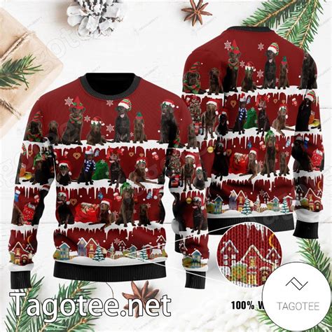 Chocolate Labrador Retriever Xmas Ugly Christmas Sweater - Tagotee