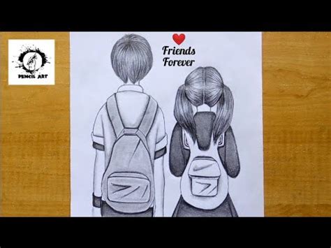 Update more than 75 friendship boy and girl drawing best - xkldase.edu.vn