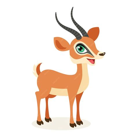 Premium Vector | Cartoon Illustration Of An Antelope