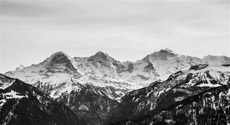 Black and White Mountain Wallpapers - Top Free Black and White Mountain Backgrounds ...