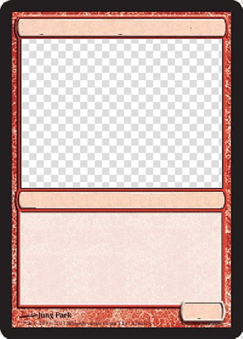 Mtg Blank Red Card Transparent Background Png Clipart Within Blank Magic Card Template - Best ...