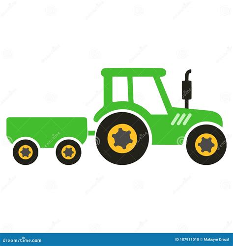 Cartoon Tractor Trailer