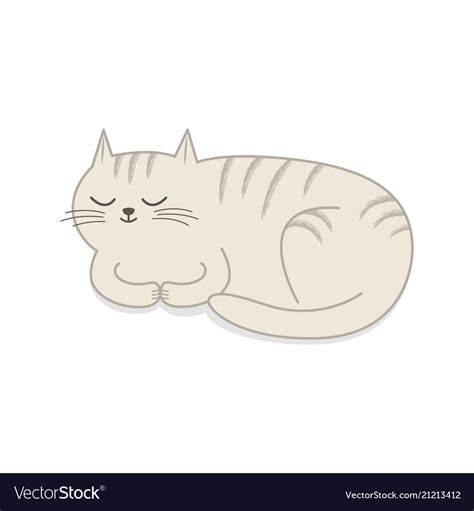 Sleeping cat Royalty Free Vector Image - VectorStock