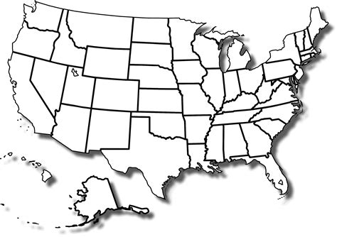 Us Outline Map With States