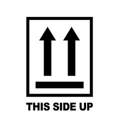 This side up icon fragile box arrow symbol handle Vector Image