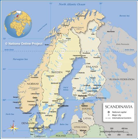 Skandinavia - political map | Fluxzy the guide for your web matters