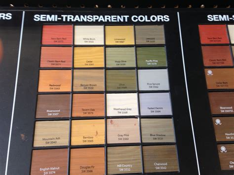 Deck Stain Color Chart