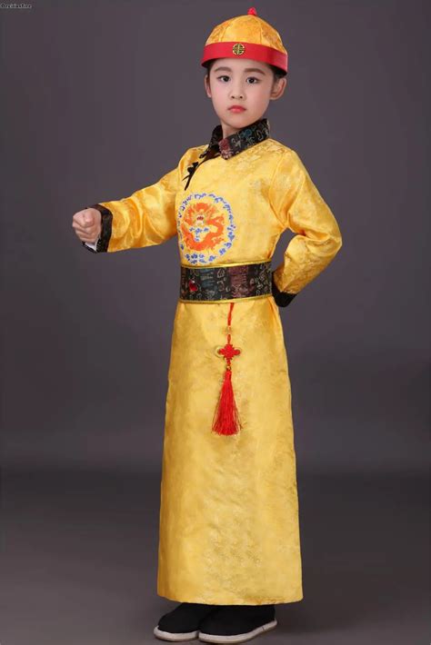 2019 new chinese traditional costume for children boy emperor stage ...