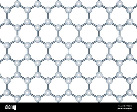 Graphene layer structure, top view. Hexagonal lattice of carbon atoms Stock Photo: 170009100 - Alamy