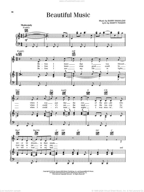 Beautiful Music sheet music for voice, piano or guitar (PDF)