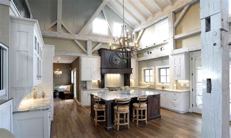 56 Rustic Modern Farmhouse Kitchen Decor Ideas And Remodel | Barn house interior, Barn kitchen ...