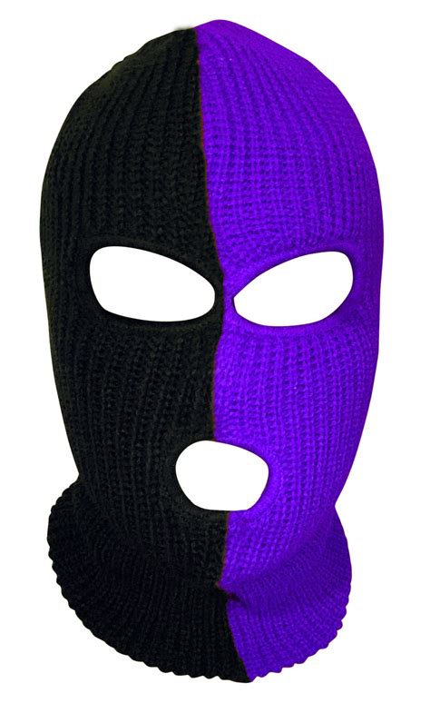 Purple and Black Ski Mask Two Tone - Etsy